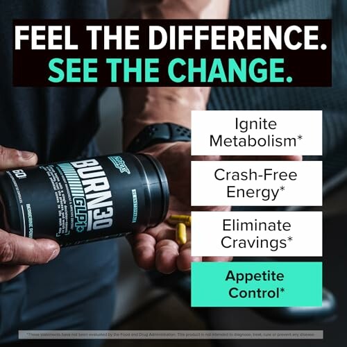 Burn30 supplement benefits for metabolism, energy, cravings, and appetite control.