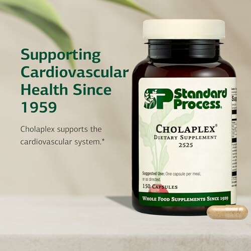 Cholaplex dietary supplement bottle for cardiovascular health.