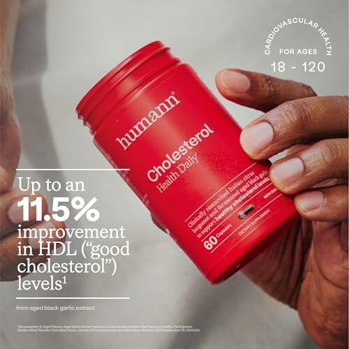 Cholesterol health supplement for cardiovascular support.