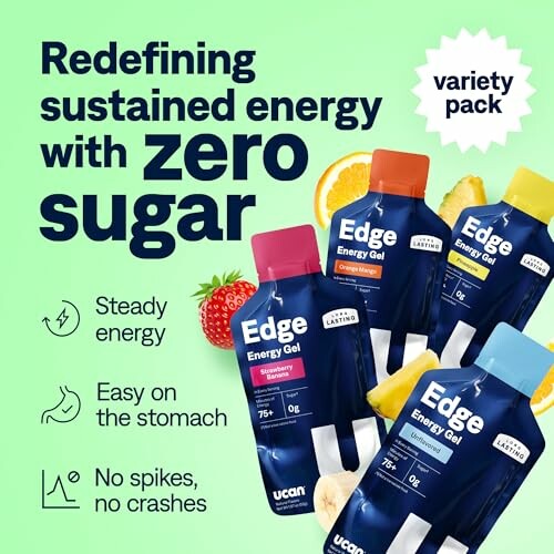 Variety pack of Edge Energy Gel with zero sugar.