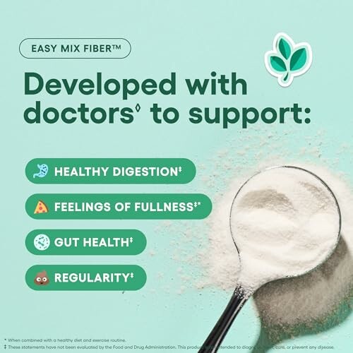 Fiber supplement benefits for digestion, fullness, gut health, and regularity.