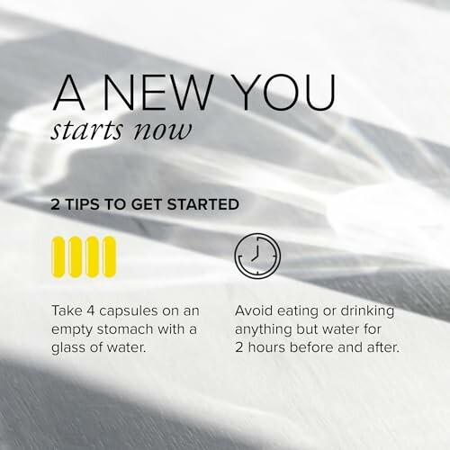 Health tips: take capsules on empty stomach, avoid eating for 2 hours.