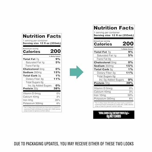 Comparison of two nutrition fact labels with minor differences.