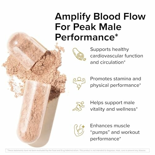 Supplement benefits: supports cardiovascular function, promotes stamina, enhances vitality, boosts muscle performance.