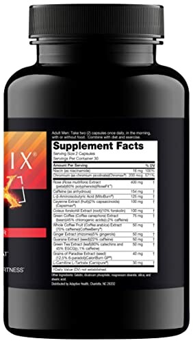 Supplement bottle with nutrition facts label for Nugenix Thermo-X.