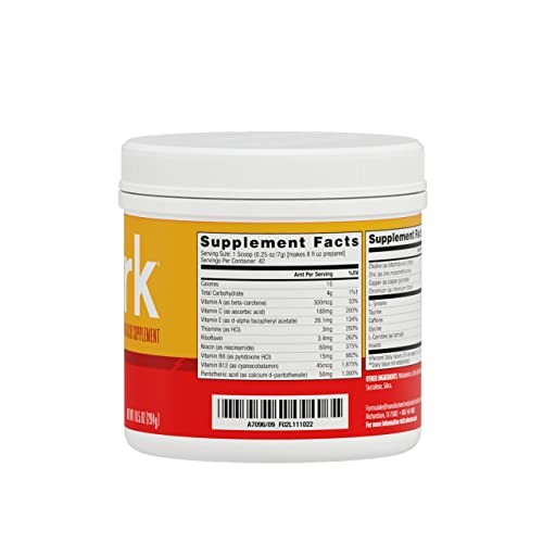Supplement container with nutritional information label